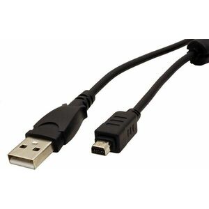 OEM USB-A 2.0 to miniUSB - OLYMPUS, 12pin, 2m, fekete kép
