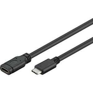 PremiumCord USB-C/male 3.1 to USB-C/female - 1m, fekete, hosszabbító kép