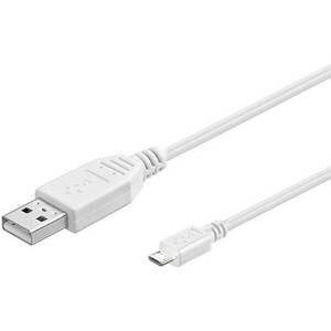 PremiumCord USB-A 2.0 to micro USB-B - 5m, fehér kép