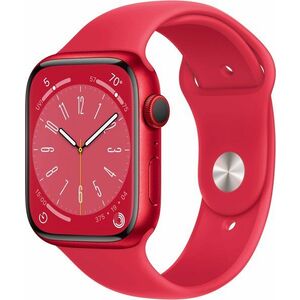 Apple Watch Series 8 45mm Cellular - piros alumínium tok, piros sport szíj kép