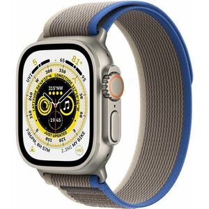 Apple Watch Ultra 49mm - titán tok, kék - szürke terep szíj, S / M kép