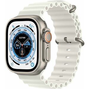 Apple Watch Ultra 49mm - titán tok, fehér óceán szíj kép