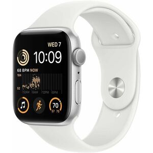 Apple Watch SE (2022) 44mm - ezüst alumínium tok, fehér sport szíj kép