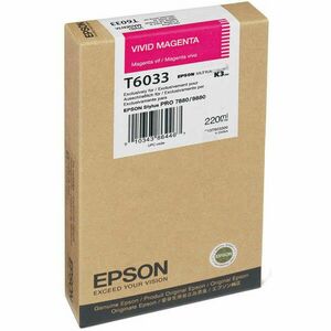 Epson T6033 Vivid Magenta pigment tintapatron eredeti C13T603300 kép