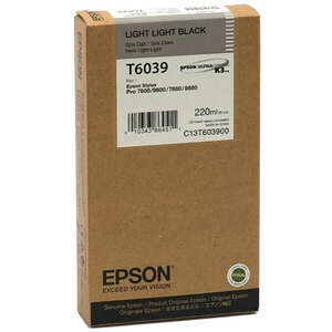 Epson T6039 Light Black tintapatron eredeti C13T603900 kép