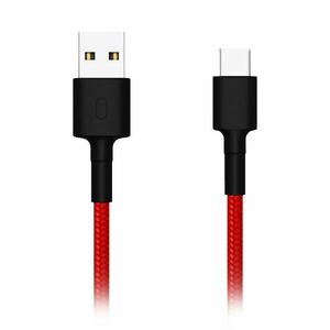 Mi USB Type-C Braided Cable 100cm - szövet borítású kábel, piros kép