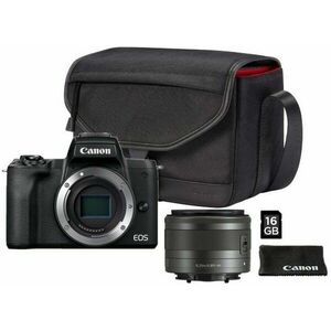 Canon EOS M50 Mark II fekete + EF-M 15-45 mm f/3, 5-6, 3 IS STM Value Up Kit kép