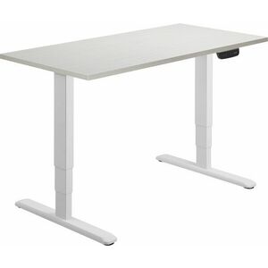 AlzaErgo Table ET1 NewGen fehér + TTE-01 140x80 cm fehér furnér asztallap kép