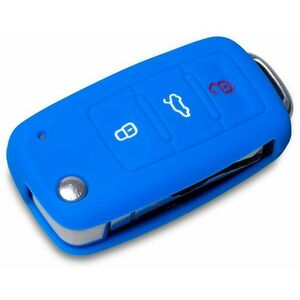 Escape6 ochranné silikonové pouzdro na klíč pro VW/Seat/Škoda s vystřelovacím klíčem barva modrá kép