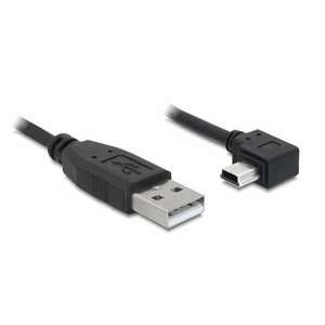 Delock USB 2.0-A apa - USB mini-B 5 tűs könyök apa átalakító káb... kép