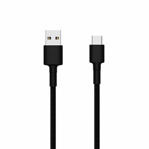 Mi USB Type-C Braided Cable 100cm - szövet borítású kábel, fekete kép
