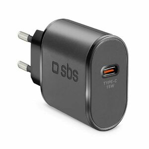 SBS Utazó adapter USB-C, AFC, 15 W, fekete kép
