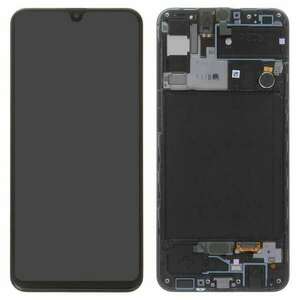 Samsung A307 Galaxy A30S fekete gyári LCD+érintőpanel kerettel kép