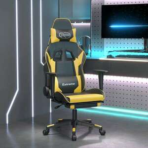 vidaXL masszázs funkciós Gamer szék - fekete-aarany kép