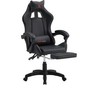 SmileGAME Xtreme Gamer szék lábtartóval - fekete kép