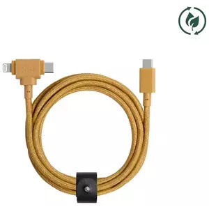 Kábel Native Union Belt Universal Cable (USB-C – Lighting/USB-C) 1.8m, kraft (BELT-CCL-KFT-NP) kép