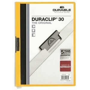 Durable Duraclip A4, 30 lap, sárga kép