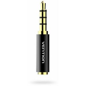 Vention 3, 5mm Jack Male to 2, 5mm Female Audio Adapter Black Metal Type kép