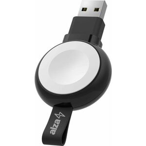 AlzaPower Wireless MFi Watch charger 120 USB-A - fekete kép