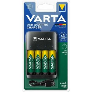VARTA Quattro USB Charger Töltő + 4 AA 2100 mAh R2U kép