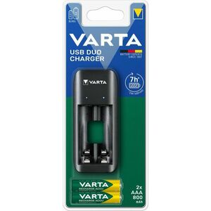VARTA Duo USB Charger Töltő + 2 AAA 800 mAh R2U kép