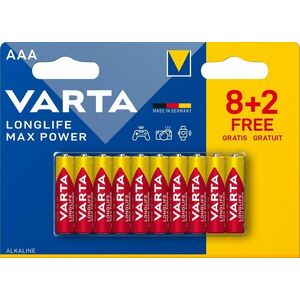VARTA Longlife Max Power Alkáli elem AAA 8+2 db kép