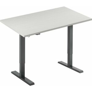 AlzaErgo Table ET2.1 fekete + lap TTE-12 120x80 cm fehér furnér kép