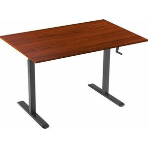 AlzaErgo Table ET3 fekete + TTE-03 160x80 cm barna furnér asztallap kép