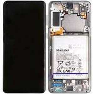Samsung G996 Galaxy S21 Plus 5G gyári LCD+érintőpanel ezüst kerettel, akkumulátorral kép