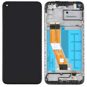 Samsung A115 Galaxy A11 fekete gyári LCD+érintőpanel kerettel kép
