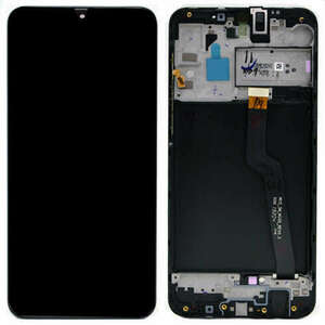 Samsung A105 Galaxy A10 (EU CODE) fekete gyári LCD+érintőpanel kerettel kép