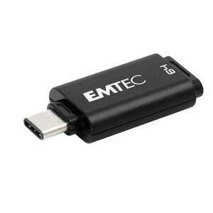 EMTEC Pendrive, 64GB, USB-C 3.2, EMTEC "D400 Type-C", fekete kép