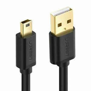 Cable USB 2.0 UGREEN 10355B, male, mini USB, 1m (black) kép