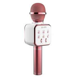 DS878 fém karaoke mikrofon, kiváló hangminőség, MicroSD kártya le... kép
