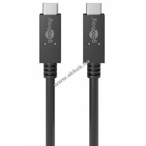 USB-C töltő- és szinkronkábel 100W USB-C csatlakozóval rendelkező készülékekhez fekete kép