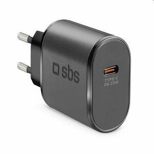 SBS Utazó adapter USB-C, 25 W, PD, fekete kép