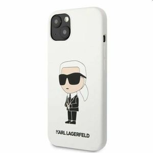 Hátlapi tok Karl Lagerfeld Liquid Silicone Ikonik NFT for Apple iPhone 13, fehér kép