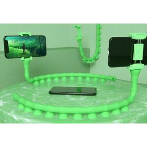Tapadókorongos, flexibilis kukac telefontartó Zöld kép