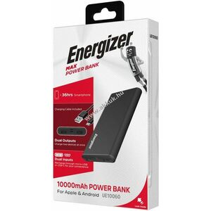 Energizer MAX Powerbank 10000 mAh, 10, 5W, fekete kép