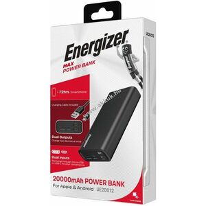 Energizer MAX Powerbank 20000 mAh, 10.5W, fekete kép