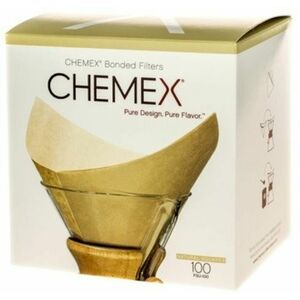Chemex papír szűrők 6-10 csészéhez, négyzet alakú, natúr, 100 db kép