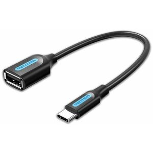 Vention USB-C (M) to USB (F) OTG Cable 0.15m Black PVC Type kép