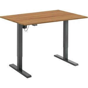 AlzaErgo Table ET2.1 fekete + lap TTE-01 140x80 cm bambusz kép