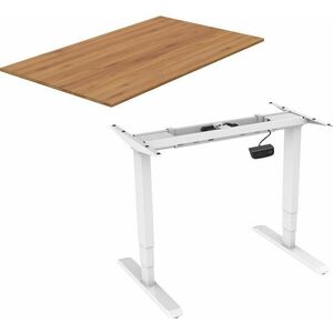 AlzaErgo Table ET1 NewGen fehér + TTE-01 140x80cm bambusz asztallap kép