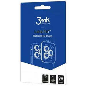 TEMPERED KIJELZŐVÉDŐ FÓLIA 3MK Lens Protection Pro iPhone 15 Pro 6.1" graphite Camera lens protection with mounting frame 1 pc. kép