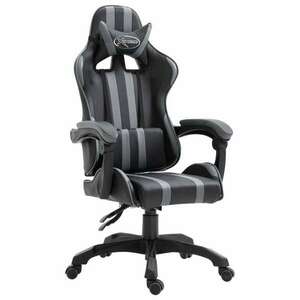 vidaXL műbőr Gamer szék - fekete-szürke kép