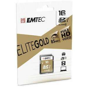 EMTEC Memóriakártya, SDHC, 16GB, UHS-I/U1, 85/20 MB/s, EMTEC "Eli... kép