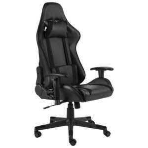 fekete PVC forgó gamer szék kép