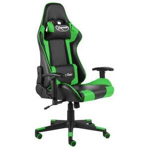 Zöld pvc forgó gamer szék kép