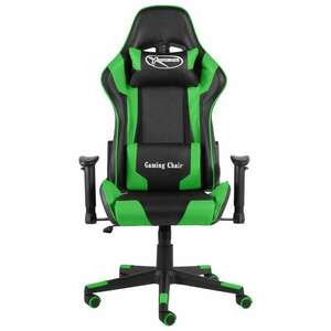 Zöld pvc forgó gamer szék kép
